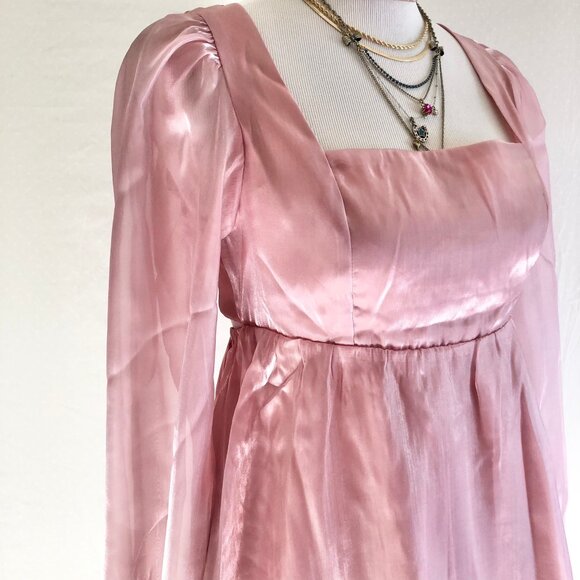 Pink Organza Mini Party Dress - Picture 8 of 13